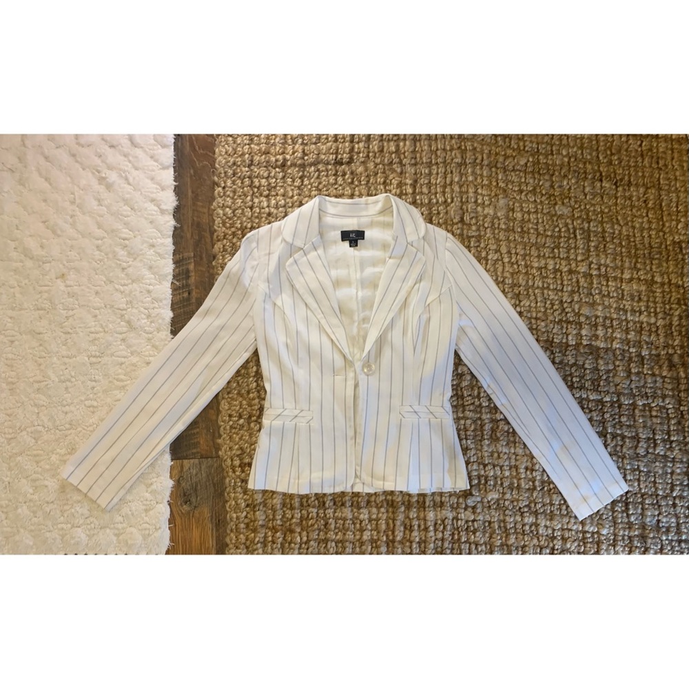 White Striped Blazer